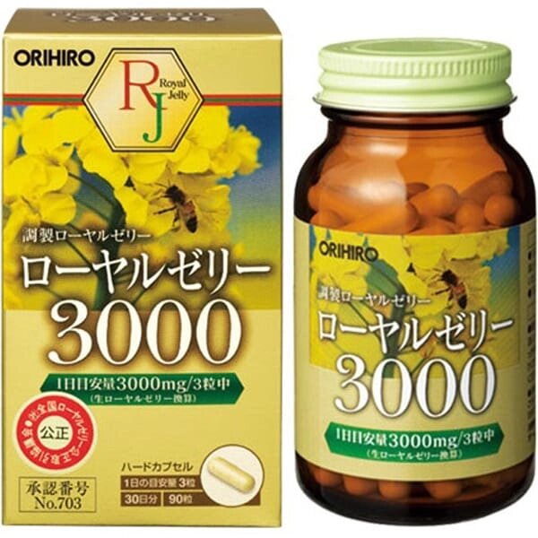 Маточное молочко 3000 ORIHIRO, Япония 90 шт на 30 дней от компании Ginza Street | Японские витамины и косметика - фото 1