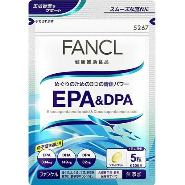 Омега-3 жирные кислоты EPA и DHA FANCL, Япония, 150 шт на 30 дней от компании Ginza Street | Японские витамины и косметика - фото 1