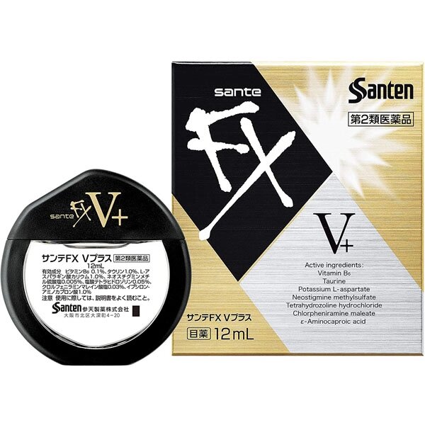 Освежающие, витаминные капли для глаз SANTE FX V+, 12 мл от компании Ginza Street | Японские витамины и косметика - фото 1