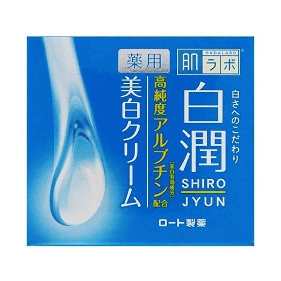 Отбеливающий, увлажняющий крем с арбутином и витамином С ROHTO Skin Lab White Jun Medicated Whitenin, Япония от компании Ginza Street | Японские витамины и косметика - фото 1