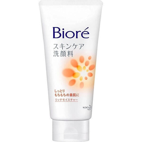 Пенка для умывания для сухой кожи лица KAO Biore Skin Care Facial Cleanser Rich Moisture, Япония130 гр от компании Ginza Street | Японские витамины и косметика - фото 1