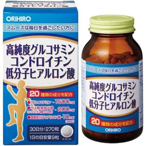Глюкозамин, хондроитин и гиалуроновая кислота ORIHIRO, Япония 270 шт на 30 дней