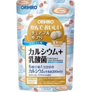 Кальций с витамином D со вкусом кофе ORIHIRO, Япония 150 шт на 30 дней