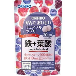 Железо и фолиевая кислота ORIHIRO, 120 шт на 30 дней