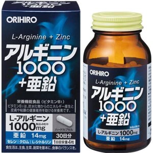 Аргинин и цинк ORIHIRO, Япония 120 шт на 30 дней