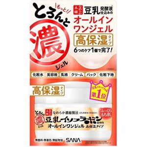 Крем увлажняющий с изофлавонами сои и маслами 6 в 1 SANA Toronto Jelly, 100 гр, Япония
