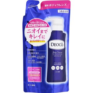 Гель для душа против запаха пота ROHTO Deoco Medicated Body Cleanse Япония, 250 мл (мягкая упаковка)