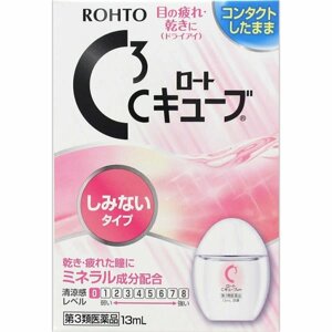Капли для глаз при ношении линз ROHTO C3 Cube M, Япония 13 мл
