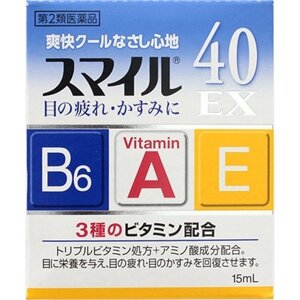 Витаминные освежающие капли капли для глаз LION Smile 40 EX, Япония 15 мл