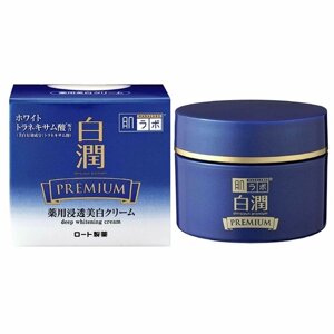 Японский Увлажняющий отбеливающий крем ROHTO Hada Labo Shirojyun Premium Deep Whitening Cream, 50 г...