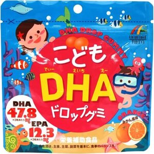Омега 3 для детей со вкусом мандарина UNIMAT RIKEN, Япония, 90 шт на 30 дней