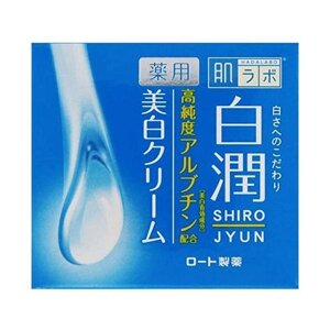 Отбеливающий, увлажняющий крем с арбутином и витамином С ROHTO Skin Lab White Jun Medicated Whitenin, Япония