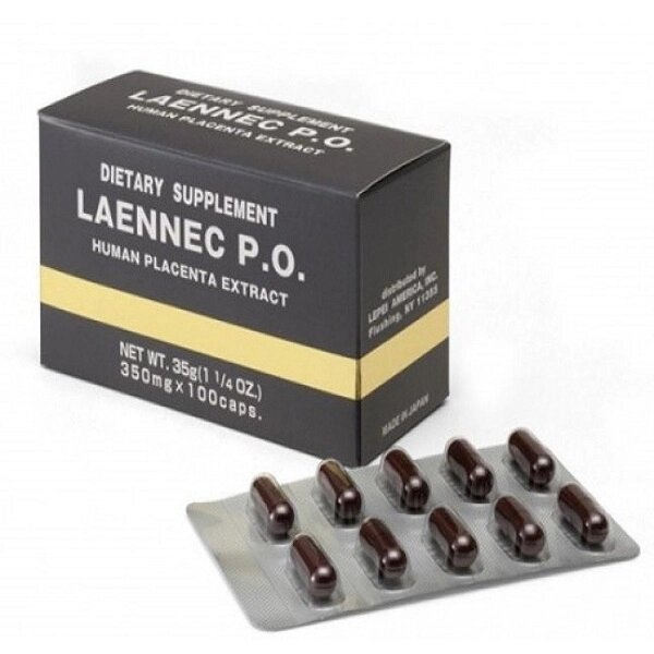 Плацента Лаеннек в капсулах JBP Laennec P. O., Япония 100 штук от компании Ginza Street | Японские витамины и косметика - фото 1