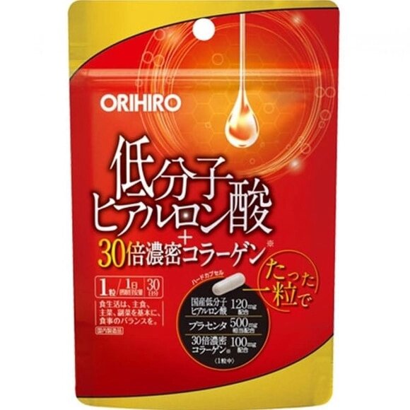 Плотный коллаген, гиалуроновая кислота и плацента ORIHIRO, 30 шт на 30 дней от компании Ginza Street | Японские витамины и косметика - фото 1