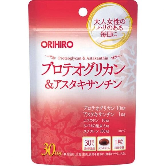 Протеогликан и астаксантин ORIHIRO, Япония 30 шт на 30 дней от компании Ginza Street | Японские витамины и косметика - фото 1