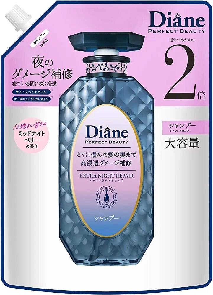 Шампунь для волос Ночное восстановление Moist DIANE Extra Night Repair Shampoo Refill Япония, 660 мл от компании Ginza Street | Японские витамины и косметика - фото 1