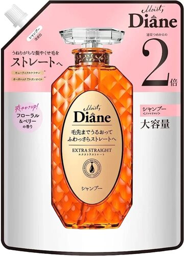 Шампунь Гладкость, с кератином и аргановым маслом Moist DIANE Extra Straight Shampoo RefilL,