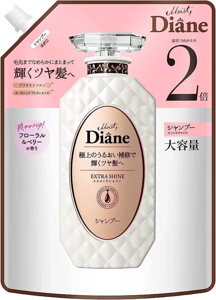 Шампунь с кератином и аргановым маслом Moist DIANE Perfect Beauty Extra Shine Shampoo Refill Япония, 726 мл от компании Ginza Street | Японские витамины и косметика - фото 1