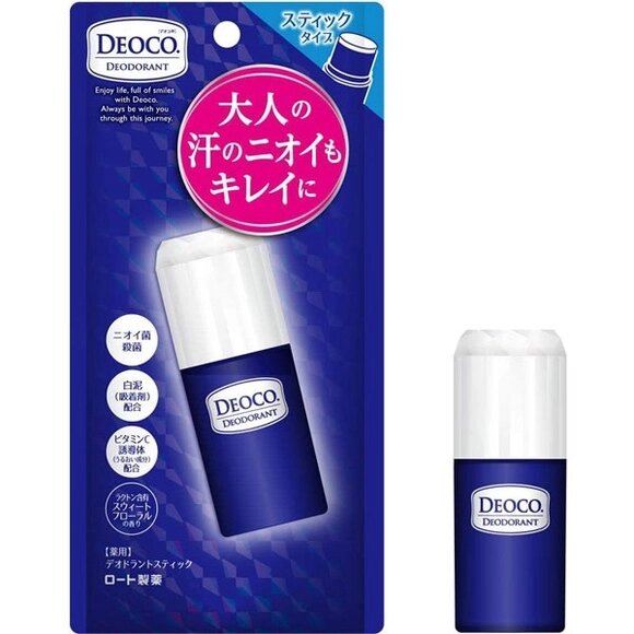 Твердый лечебный дезодорант ROHTO Deoco Medicated Deodorant Stick, 13 гр от компании Ginza Street | Японские витамины и косметика - фото 1