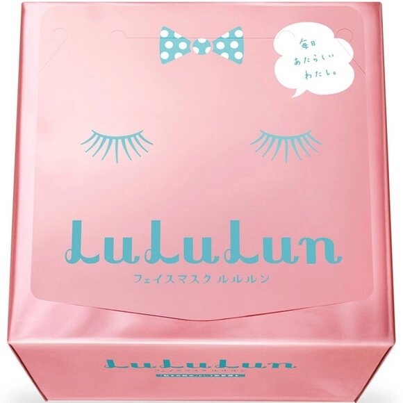 Увлажняющая маска для лица LULULUN Pink Mask, 32 шт от компании Ginza Street | Японские витамины и косметика - фото 1