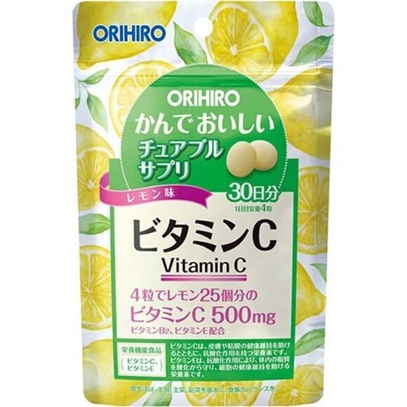 Витамин C со вкусом лимона ORIHIRO, Япония 120 шт на 30 дней от компании Ginza Street | Японские витамины и косметика - фото 1