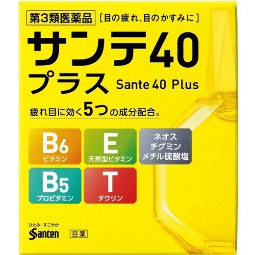 Возрастные капли для глаз с витаминами SANTE 40 Plus, Япония 12 мл от компании Ginza Street | Японские витамины и косметика - фото 1