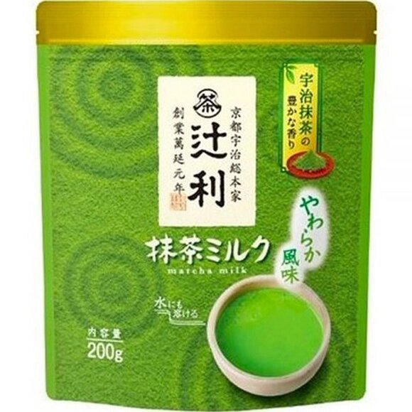 Японский чай Матча молочный мягкий вкус КАТАОКА Tsujiri matcha milk, 200 гр от компании Ginza Street | Японские витамины и косметика - фото 1
