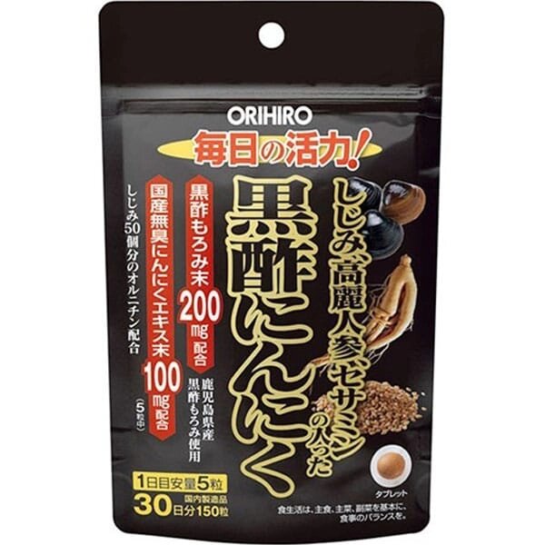 Женьшень, орнитин и черный чеснок ORIHIRO, Япония 150 шт на 30 дней от компании Ginza Street | Японские витамины и косметика - фото 1
