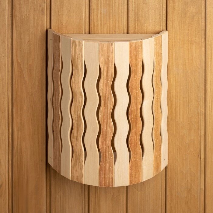 Абажур деревянный, полукруглый "Волна Термо" 29,5х23х16 см от компании Интернет - магазин Flap - фото 1