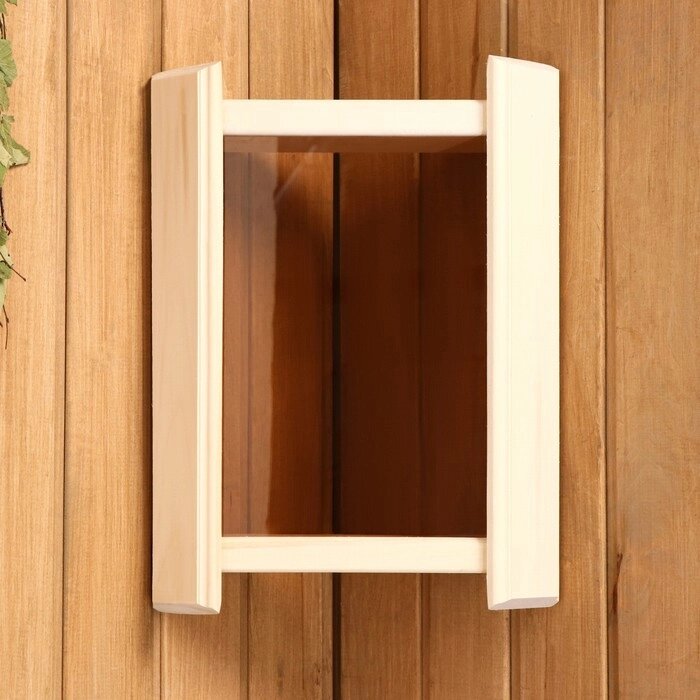 Абажур деревянный угловой, темное стекло от компании Интернет - магазин Flap - фото 1