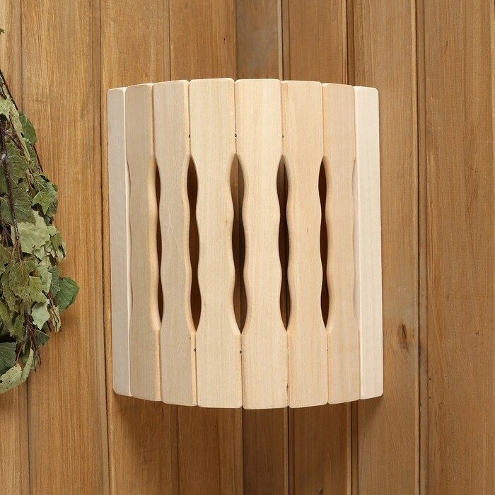Абажур деревянный, угловой "Волна" от компании Интернет - магазин Flap - фото 1