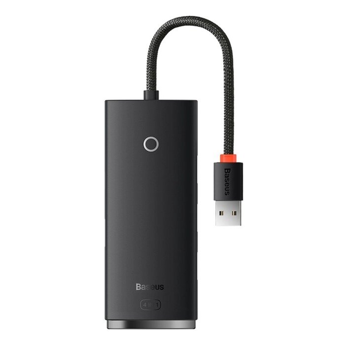 Адаптер-разветвитель (HUB) Baseus, USB - 4хUSB 3.0, 0.25 см, чёрный от компании Интернет - магазин Flap - фото 1