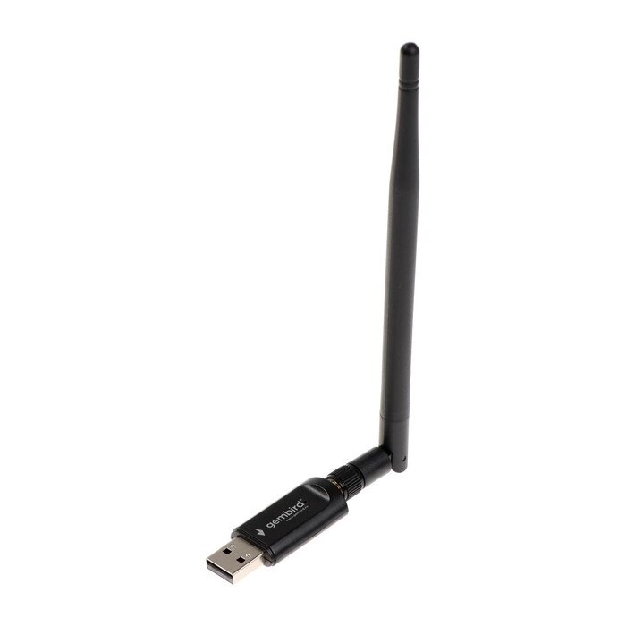 Адаптер Wi-Fi+Bluetooth Gembird WNP-UA-019, 600 Mbps, USB, двухдиапазонный, антенна, чёрный от компании Интернет - магазин Flap - фото 1