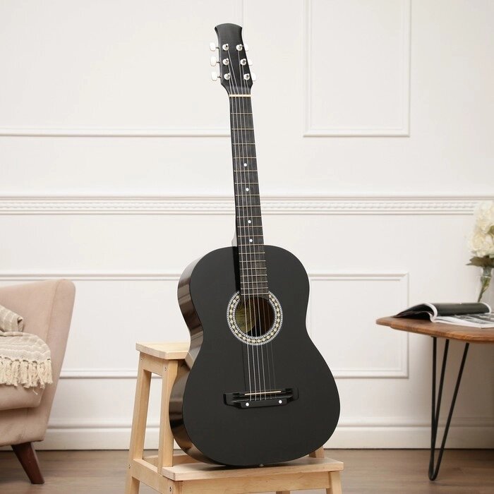 Акустическая гитара 6-ти струнная, менз. 650мм., струны металл, головка без пазов от компании Интернет - магазин Flap - фото 1
