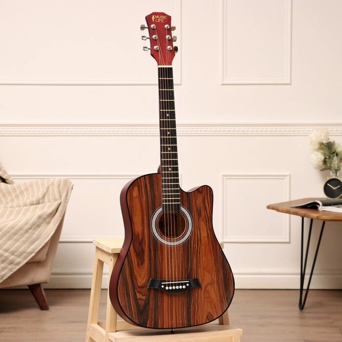 Акустическая гитара Music Life SD-H38Q, коричневая от компании Интернет - магазин Flap - фото 1