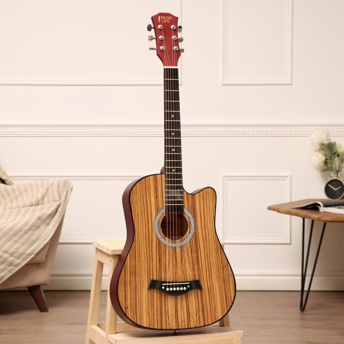 Акустическая гитара Music Life SD-H38Q, светло-коричневая от компании Интернет - магазин Flap - фото 1