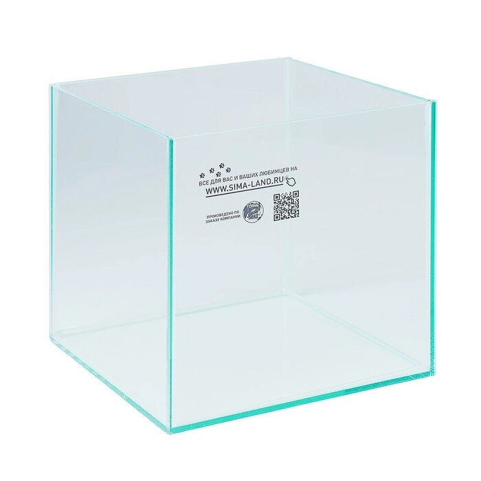 Аквариум "Куб" без покровного стекла, 16 литров, 25 х 25 х 25 см, бесцветный шов от компании Интернет - магазин Flap - фото 1