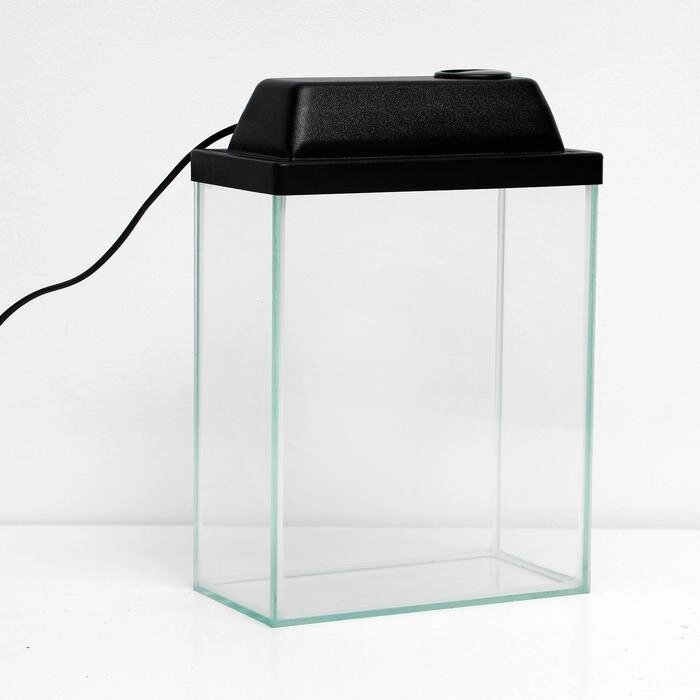 Аквариум Прямоугольный "Колонна Ширма" 10 литров, 25 х 13 х 31 см, чёрный от компании Интернет - магазин Flap - фото 1