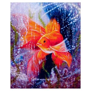 Алмазная мозаика «Золотая рыбка», 30 40 см, 35 цветов