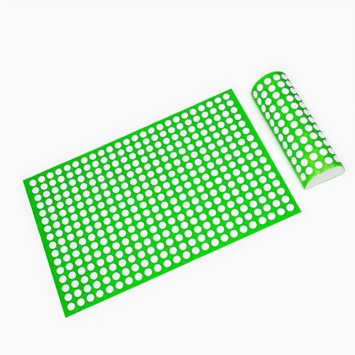 Аппликатор Кузнецова комплект, коврик 384 колючки, спанбонд, зелёный, 500*750 мм + валик 380*130 от компании Интернет - магазин Flap - фото 1