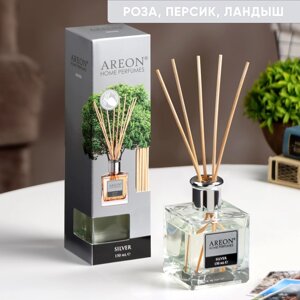 Ароматизатор для дома Areon Sticks LUX, роза, персик, ландыш 150 мл