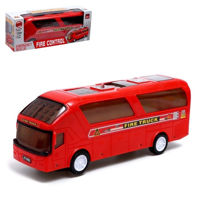 Автобус «Город», свет и звук, работает от батареек, цвет красный от компании Интернет - магазин Flap - фото 1