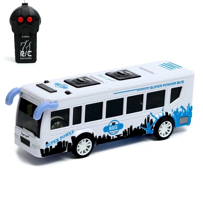 Автобус радиоуправляемый «Городской», 1:40, работает от батареек, цвет белый от компании Интернет - магазин Flap - фото 1