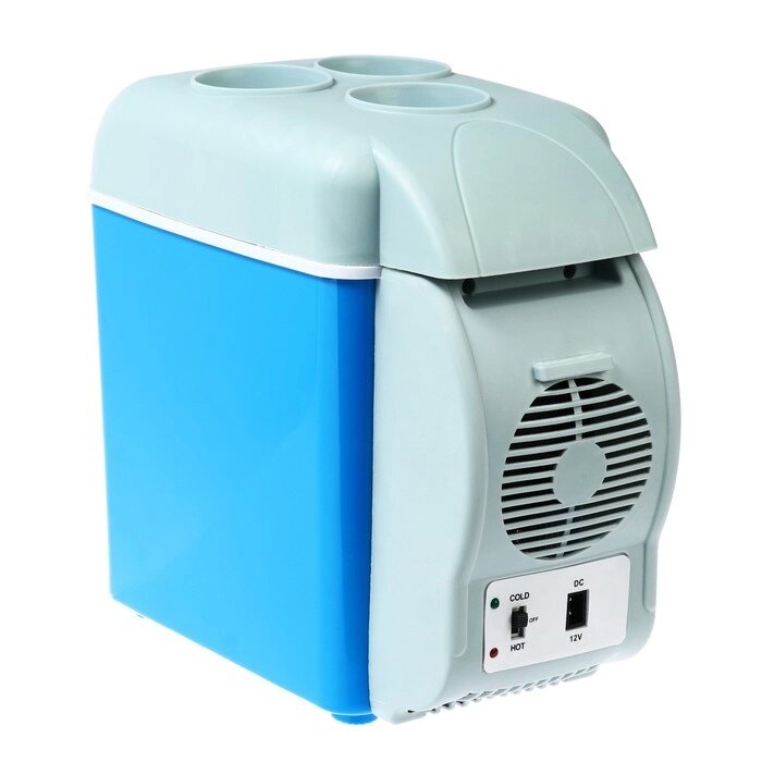 Автохолодильник 7.5 л, 12 В, с функцией подогрева, серо-голубой от компании Интернет - магазин Flap - фото 1