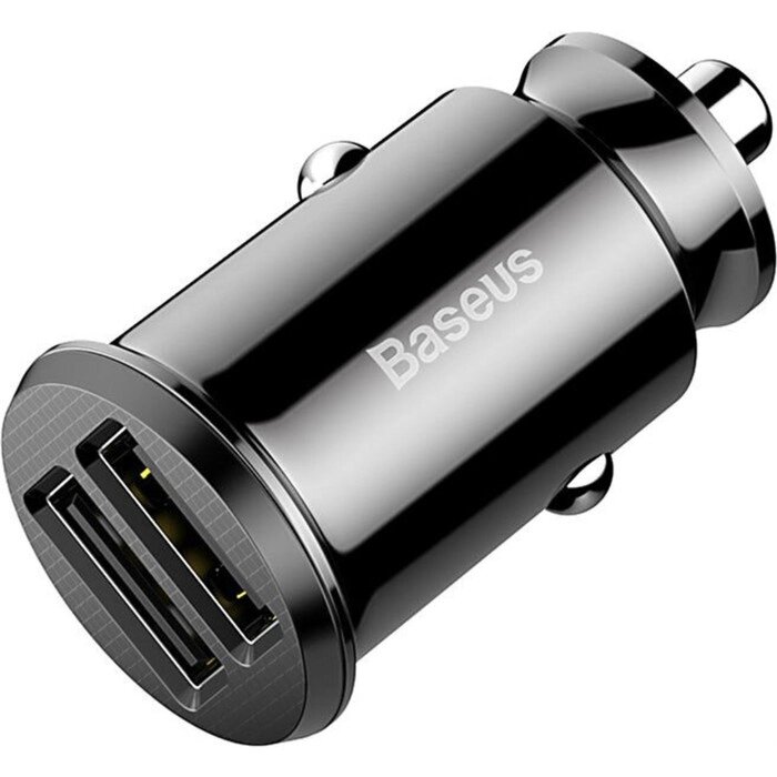 Автомобильное зарядное устройство Baseus, 2USB, 3.1 А, чёрное от компании Интернет - магазин Flap - фото 1