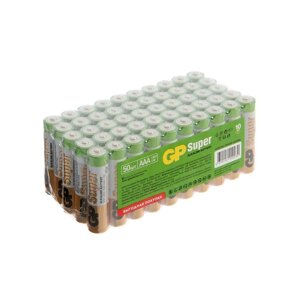 Батарейка алкалиновая GP Super, AAA, LR03-50BOX, 1.5В, набор 50 шт