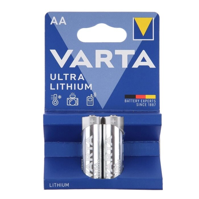 Батарейка литиевая Varta ULTRA, AA, FR14505-2BL, 1.5 В, блистер, 2 шт. от компании Интернет - магазин Flap - фото 1