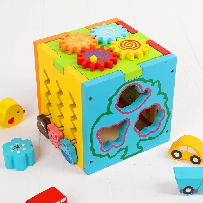 Бизикубик для детей «Цветной» от компании Интернет - магазин Flap - фото 1