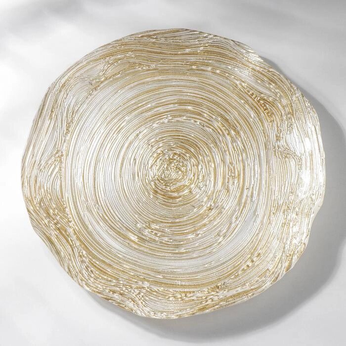 Блюдо «Античная роза», d=28 см, цвет золотой от компании Интернет - магазин Flap - фото 1