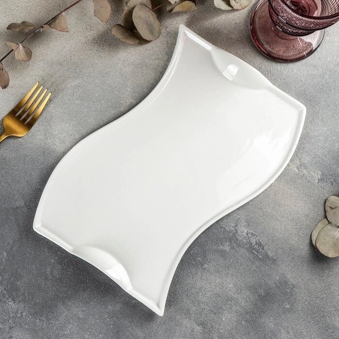 Блюдо фарфоровое Wilmax, 2617,5 см, цвет белый от компании Интернет - магазин Flap - фото 1